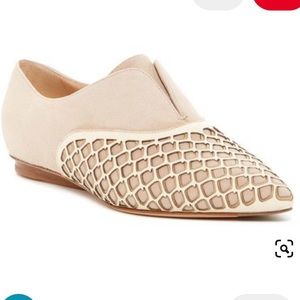 DEREK LAM Kyoto laser cut pointed toe flat—100% leather